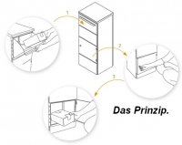 Preview: Max Knobloch - Toronto S8100- GA - Großbriefkasten mit Paketempfang, Farbe graualuminium
