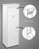 Preview: Max Knobloch - S7000-AT - JASPER- Standbriefkasten, Front-Entnahme, anthrazit RAL 7016, Kleinpaketkasten,