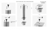 Preview: Rise - 9363962 - REM16-8 -  Entnehmbarer Poller - H= 806mm Ø168 mm V4A AISI316 1.4401