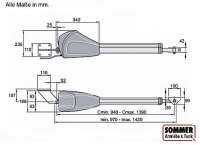 Preview: Sommer - 3280V000 - Drehtorantrieb twist XL 1-flügelig, Antrieb in anthrazit