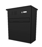 Preview: Max Knobloch - Zaunbriefkasten frisco mit ALU-Frontplatte bündig, nach RAL, ZB2000-02-RAL