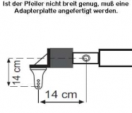 Preview: SCS300 - KIT mit einem Drehtorantrieb, ca. 3,0 m - 230V- Mit Steuerung für einflügelige Tor, links oder rechts, 2 Handsender , 1 Lichtschranke  ca. 320 mm Hub