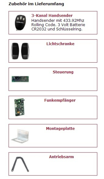 AA250EVK - Gelenkarm Antriebsset mit 2 Armen - 24V