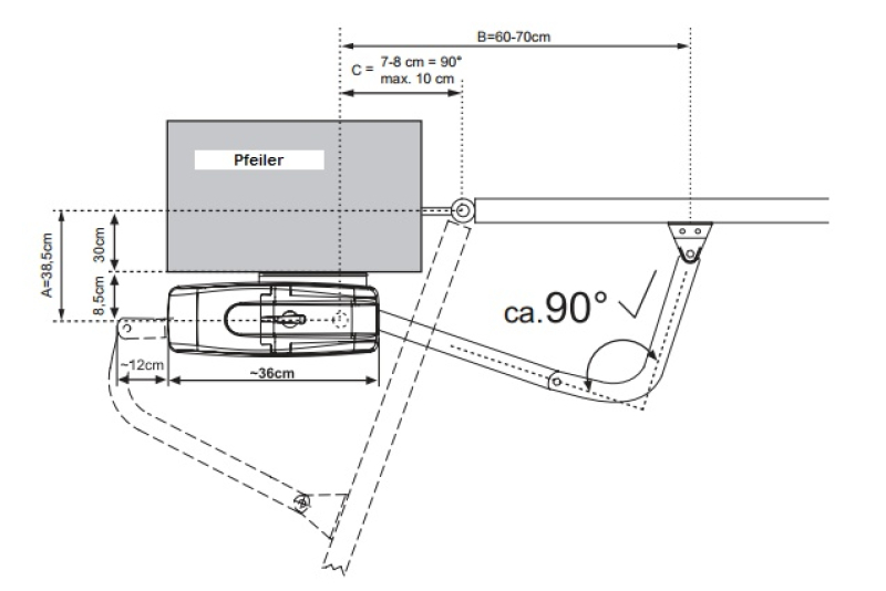 AA250EVK - Gelenkarm Antriebsset mit 2 Armen - 24V