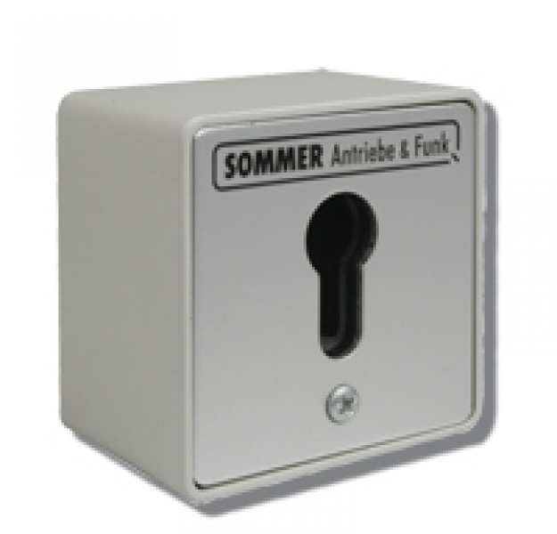 Sommer - 5010V000 - Schlüsseltaster, IP 54, Metallgehäuse, 2-Kontakt ohne Zylinder, auf Putz
