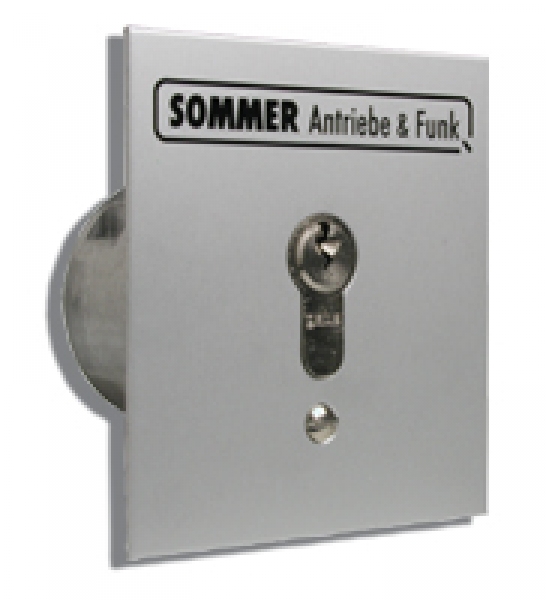 Sommer - 5007V000 - Schlüsseltaster, IP 54, Metallgehäuse, 2-Kontakt mit Zylinder, unter Putz