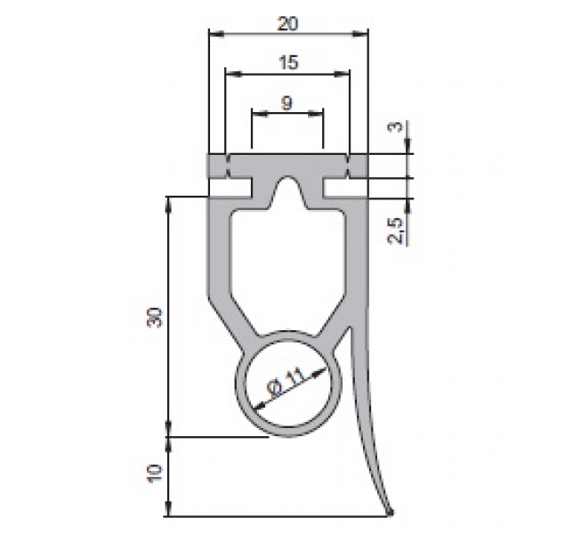 Sommer - 3682 - Sicherheitskontaktleiste optisch, mit Dichtlippe