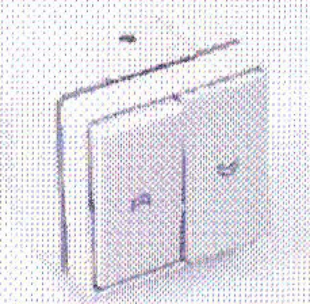 Tousek - 13320060 - Wipptaster AP 2T, IP44, 2-fach Wippe tastend Aufputz