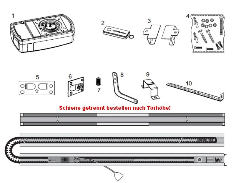 LM100EVF - Wartungsfreier, leiser und schnelllaufender Garagentorantrieb (1000N), technologie myQ(TM), LM1000A -Ersatz