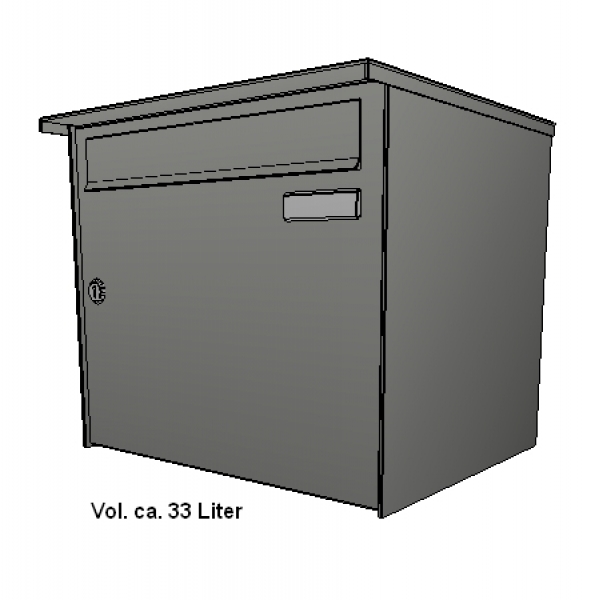Max Knobloch - Wandbriefkasten ca. 33 Liter Postvolumen   -   B x H x T :   370 x 330 x 270 mm