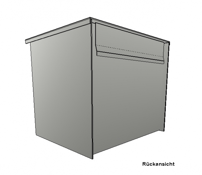 Max Knobloch - Wandbriefkasten ca. 33 Liter Postvolumen   -   B x H x T :   370 x 330 x 270 mm