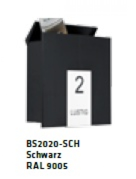 Max Knobloch - BS2020  -COMO - Aufputz-Wand- Briefkasten - , Aluminium-Front, pulverbeschichtet