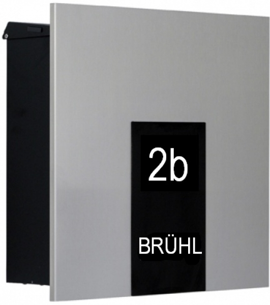 Max Knobloch - BS2020  -COMO - Aufputz-Wand- Briefkasten - , Aluminium-Front, pulverbeschichtet
