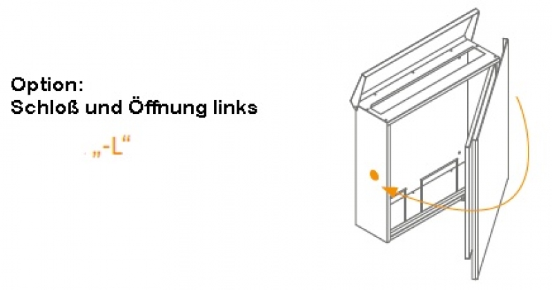 Max Knobloch - BS2020  -COMO - Aufputz-Wand- Briefkasten - , Aluminium-Front, pulverbeschichtet