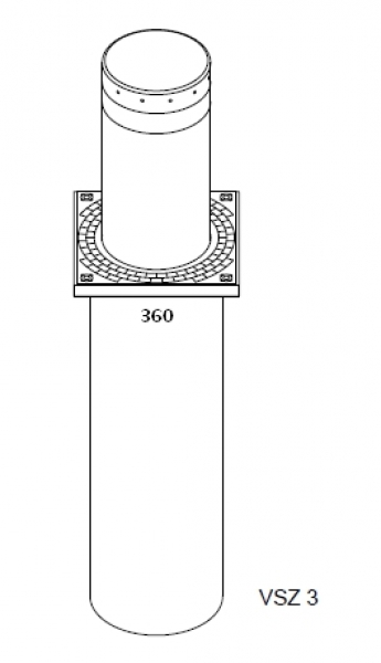 Tousek -ein  Poller-SET 11590250+11590330+115904x0- VSZ3/800