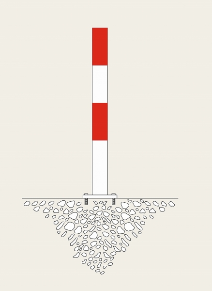 Morion - Sperrpfosten Dm. 76 mm - Höhe 1 m, starr