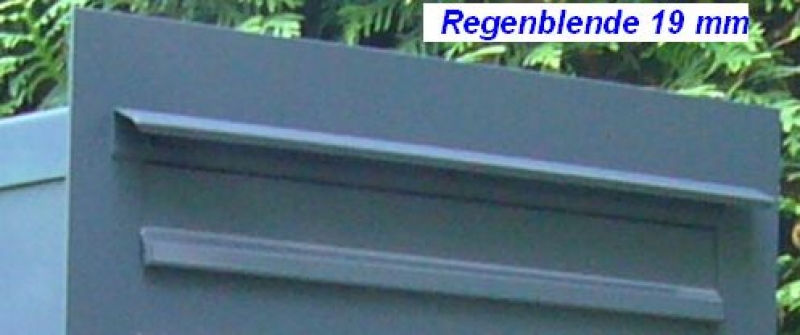 Zaunbriefkasten ZBK401-Basismodell - 145 mm Großraum-Zaunbriefkasten - Einbau-Briefkasten, Durchwurfbriefkasten, Entnahme hinten, Kastenmaße: B360 x H440 mm Frontblende:  B470 x H520 mm