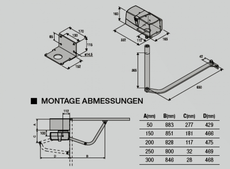 Beninca - 9592074 - KPR.24 - Antriebsset für zwei Flügel bis je 3 m