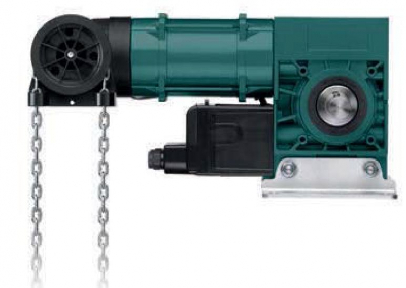 Garog - GH2200/24B3D  220Nm - Wellenantrieb mit Ø30mm Welle, mit Notkette, mechan. Endschaltern, Steuerung AS210B und Taster, 3-fach