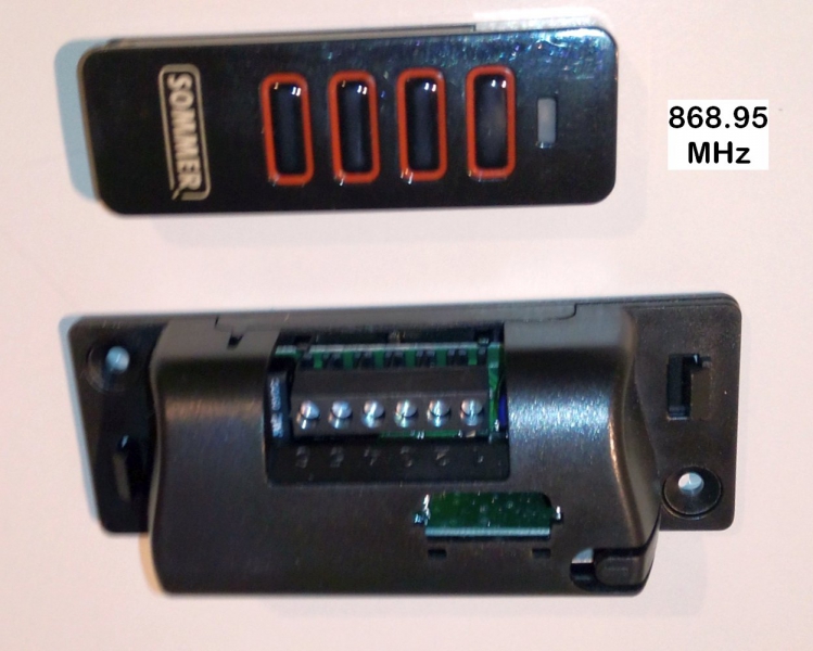 Sommer -  Funk-Umrüst-Set 868,95 MHz Sommer inkl. 1 x 4018V000, 4-Kanal Handsender, Funkempf. 10696-SOMloq2