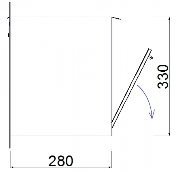 ZBK411 - 280-  Basic - RAL7016-Frontplatte, Durchwurfbriefkasten, Post-Volumen : 32  Liter, ohne Klingel und ohne Sprechschlitze, ZBK 411, Zaunbriefkasten, Firmenbriefkasten