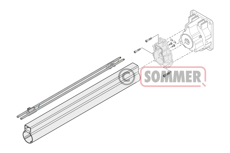 Sommer - 2196V000 -  Schutzrohr Twist XL vormontiert