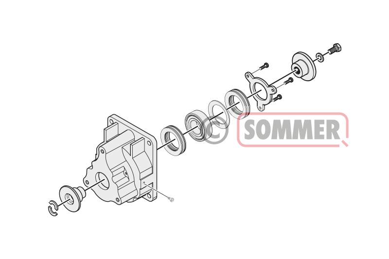 Sommer - 2195V000 - Lagergehäuse twist XL komplett