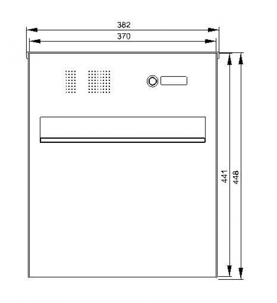 Max Knobloch - Zaunbriefkasten frisco mit ALU-Frontplatte bündig, nach RAL, ZB2000-02-RAL