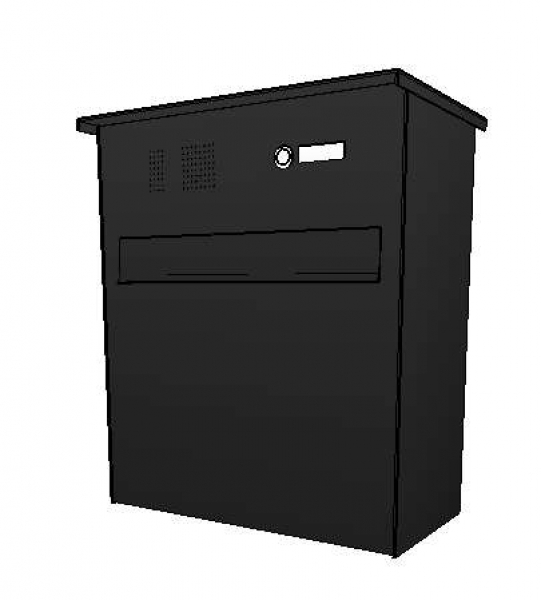 Max Knobloch - Zaunbriefkasten frisco mit ALU-Frontplatte bündig, nach RAL, ZB2000-02-RAL