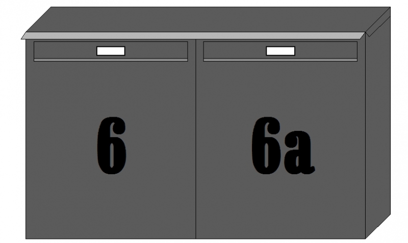 Zaunbriefkasten ZBK 412 basic für 2 WE, zwei Familien