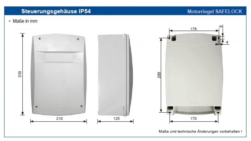 Tousek - 12112280 - Steuerung mit Gehäuse für zwei Motorriegel "Safelock"